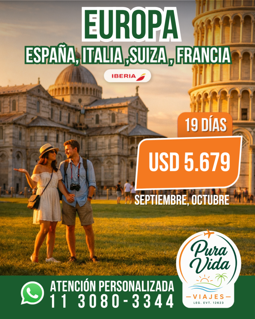 Europa: España, Italia, Suiza y Francia