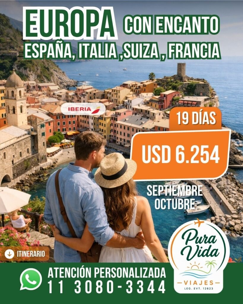 Europa con Encanto: España, Italia, Suiza y Francia
