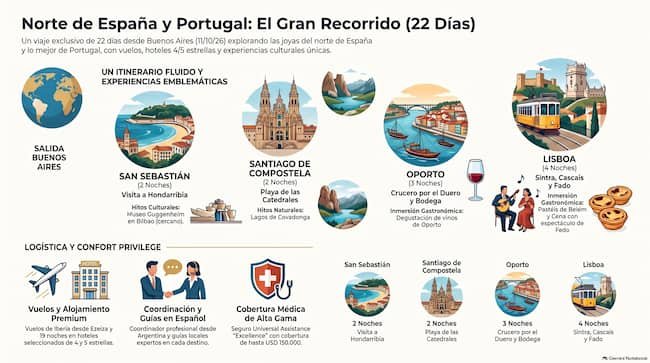 Infografía Norte de España y Portugal