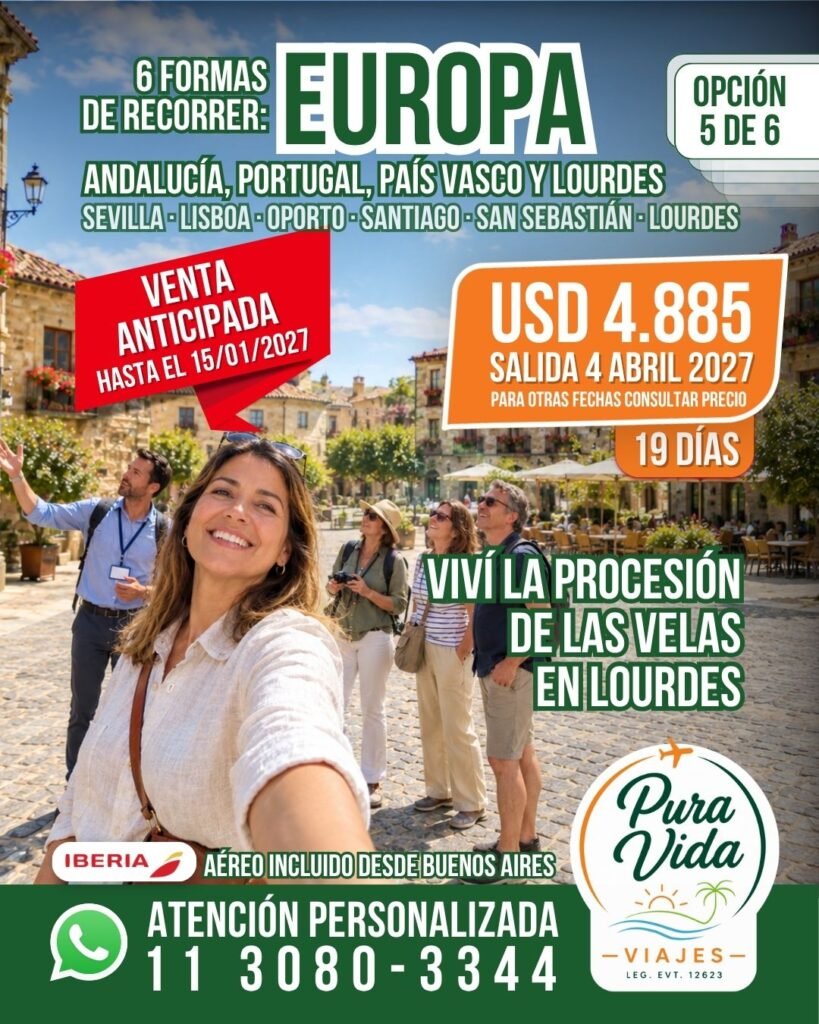 Andalucía, Portugal, País Vasco y Lourdes