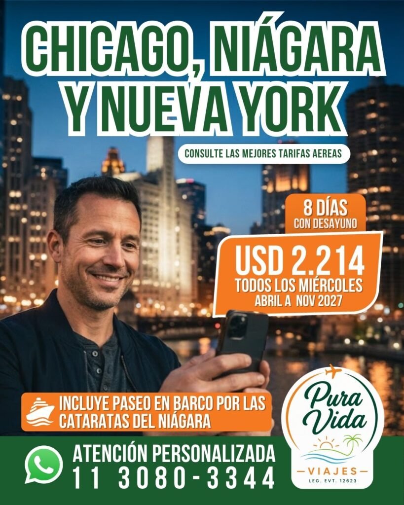 Chicago, Niágara y Nueva York